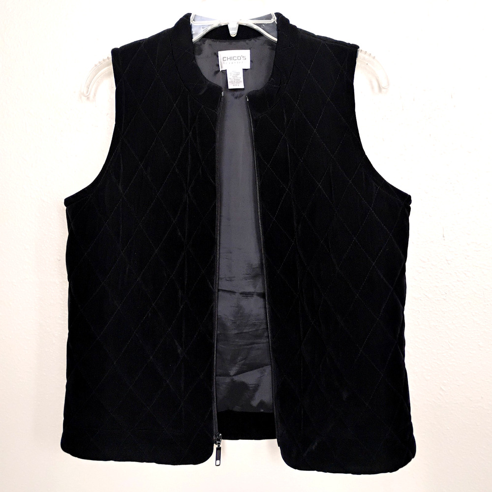 Chico's Travelers Zip-up Quilted Vest ~ Size 0 (4/6) Small